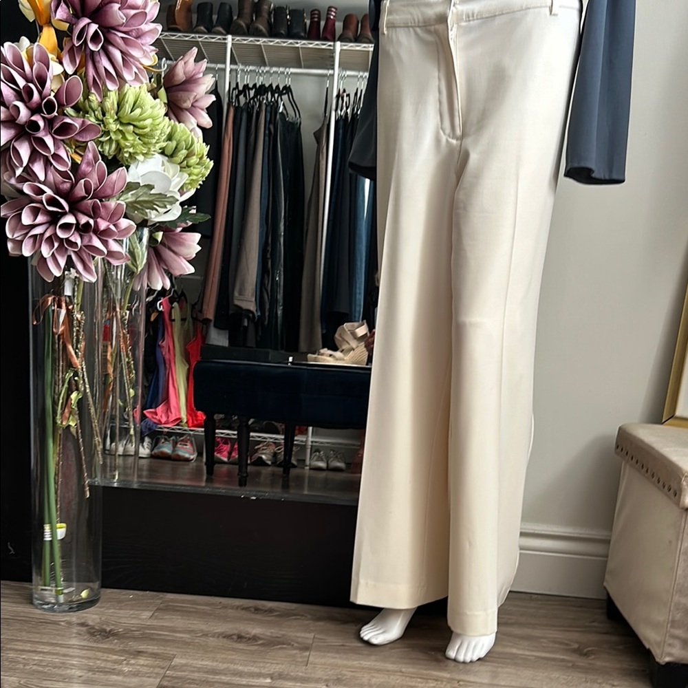 Jaclyn Smith, Cream Wide Leg pants with Sophisticated Silhouette. In size 18 - Picture 2 of 13